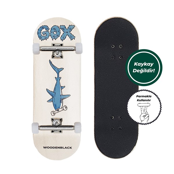 Woodenblack 34mm Gox Collab Sharky Fingerboard Complete 